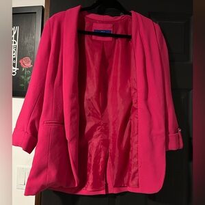 Hot pink APT 9 blazer with pockets